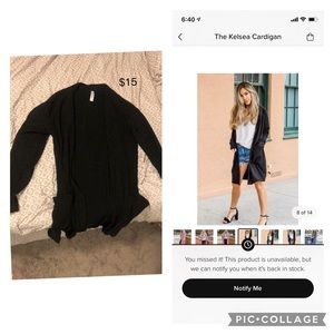 Women’s black cardigan
